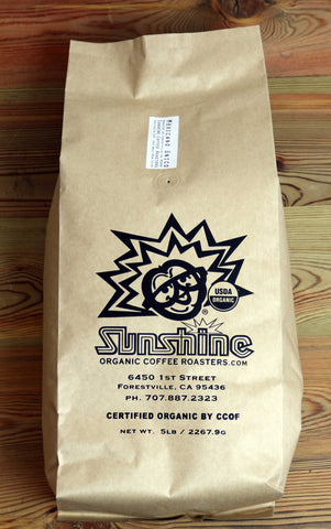 5lb Sunshine Organic Coffee Roasters Mexicano Whole Bean